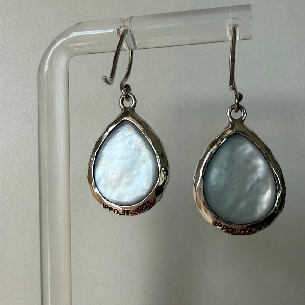 Ippolita Wonderland Earrings Teardrop Doublet Sterling Silver & Deep Blue Stone - Picture 7 of 12